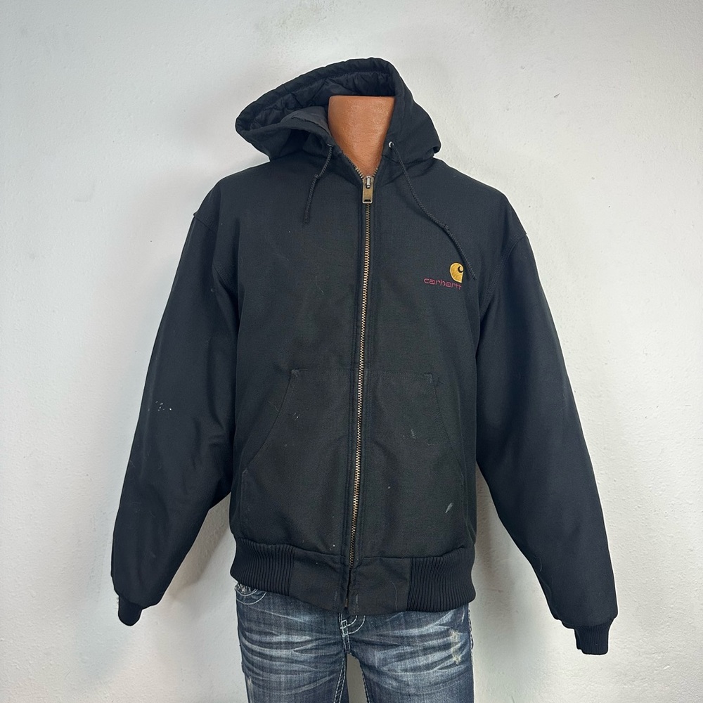 Carhartt Men's Black Hooded Zip Up Jacket